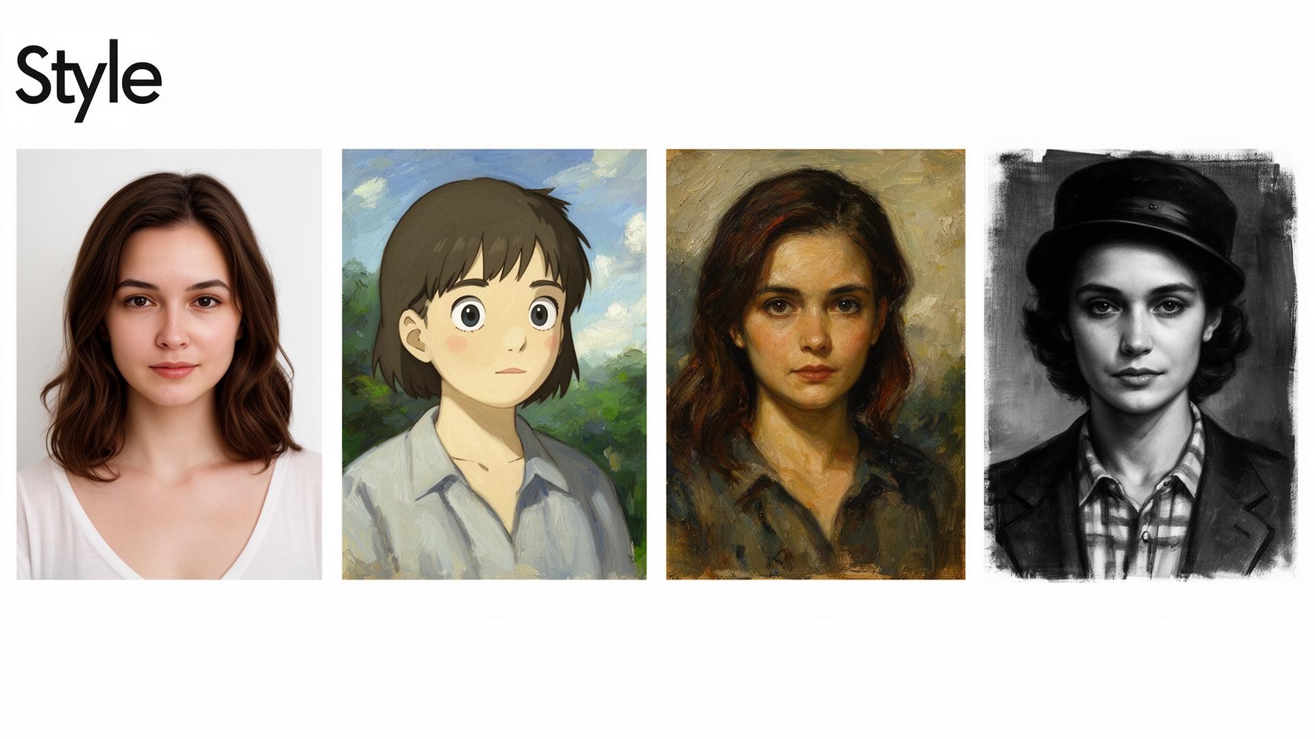 Exemples de transfert de style artistique par IA
